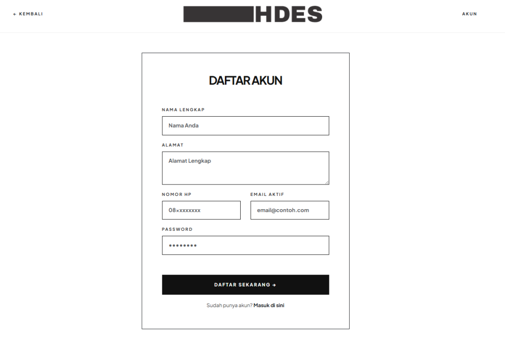 daftar akun hdesparfum